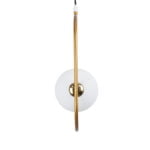 GloboStar® HAMBURG 00590 Μοντέρνο Κρεμαστό Φωτιστικό Μπάλα Μονόφωτο 1 x G9 Χρυσό Μέταλλο με Λευκό Γυαλί - Μ20 x Π15 x Υ40cm - Image 8