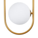 GloboStar® HAMBURG 00590 Μοντέρνο Κρεμαστό Φωτιστικό Μπάλα Μονόφωτο 1 x G9 Χρυσό Μέταλλο με Λευκό Γυαλί - Μ20 x Π15 x Υ40cm - Image 10