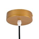GloboStar® HAMBURG 00592 Μοντέρνο Κρεμαστό Φωτιστικό Μπάλα Μονόφωτο 1 x E14 IP20 Χρυσό Μέταλλο με Λευκό Γυαλί - Μ25 x Π20 x Υ50cm - Image 12