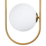 GloboStar® HAMBURG 00592 Μοντέρνο Κρεμαστό Φωτιστικό Μπάλα Μονόφωτο 1 x E14 IP20 Χρυσό Μέταλλο με Λευκό Γυαλί - Μ25 x Π20 x Υ50cm - Image 10