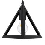GloboStar® TRIANGLE 00608 Μοντέρνο Κρεμαστό Φωτιστικό Ράγα Πολύφωτο 5 x E27 IP20 Μαύρο Μέταλλο - Μ170 x Π22 x Y130cm - Image 8