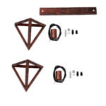 GloboStar® TRIANGLE 00613 Μοντέρνο Κρεμαστό Φωτιστικό Ράγα Δίφωτο 2 x E27 IP20 Χάλκινο Μέταλλο - Μ60 x Π22 x Y130cm - Image 11