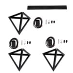 GloboStar® TRIANGLE 00621 Μοντέρνο Κρεμαστό Φωτιστικό Ράγα Τρίφωτο 3 x E27 IP20 Μαύρο Μέταλλο - Μ70 x Π22 x Y130cm - Image 11