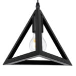 GloboStar® TRIANGLE 00621 Μοντέρνο Κρεμαστό Φωτιστικό Ράγα Τρίφωτο 3 x E27 IP20 Μαύρο Μέταλλο - Μ70 x Π22 x Y130cm - Image 7