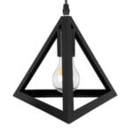 GloboStar® TRIANGLE 00621 Μοντέρνο Κρεμαστό Φωτιστικό Ράγα Τρίφωτο 3 x E27 IP20 Μαύρο Μέταλλο - Μ70 x Π22 x Y130cm - Image 9