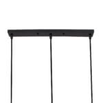 GloboStar® TRIANGLE 00621 Μοντέρνο Κρεμαστό Φωτιστικό Ράγα Τρίφωτο 3 x E27 IP20 Μαύρο Μέταλλο - Μ70 x Π22 x Y130cm - Image 10