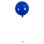 GloboStar® BALLOON 00654 Παιδικό Φωτιστικό Οροφής Μπάλα Μονόφωτο 1 x E27 IP20 Μπλε Πλαστικό με Ασημί Μέταλλο - Μ30 x Π30 x Υ33cm - Image 5