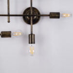GloboStar® PIPING 00669-1 Vintage Φωτιστικό Οροφής Πλέγμα Πολύφωτο 12 x E27 IP20 Μπρούτζινο Μέταλλο - Μ78.5 x Π9.5 x Υ64cm - Image 6