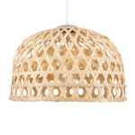 GloboStar® MANGEA 00716 Boho Κρεμαστό Φωτιστικό Πλέγμα Μονόφωτο 1 x E27 IP20 Μπέζ Ξύλο - Μ50 x Π50 x Υ34cm - Image 5