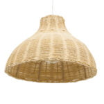 GloboStar® MAYOTTE 00724 Boho Κρεμαστό Φωτιστικό Καμπάνα Μονόφωτο 1 x E27 IP20 Μπεζ Ξύλο - Μ40 x Π40 x Υ28cm - Image 6