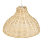 GloboStar® MAYOTTE 00724 Boho Κρεμαστό Φωτιστικό Καμπάνα Μονόφωτο 1 x E27 IP20 Μπεζ Ξύλο - Μ40 x Π40 x Υ28cm - Image 7