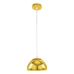GloboStar® CRISTIN 00757 Μοντέρνο Κρεμαστό Φωτιστικό Ανάρτηση Μονόφωτο 1 x G4 Χρυσό Γυαλί - Μ18 x Π18 x Υ13cm - Image 3