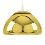 GloboStar® CRISTIN 00757 Μοντέρνο Κρεμαστό Φωτιστικό Ανάρτηση Μονόφωτο 1 x G4 Χρυσό Γυαλί - Μ18 x Π18 x Υ13cm - Image 4