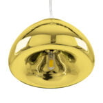 GloboStar® CRISTIN 00757 Μοντέρνο Κρεμαστό Φωτιστικό Ανάρτηση Μονόφωτο 1 x G4 Χρυσό Γυαλί - Μ18 x Π18 x Υ13cm - Image 5