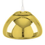 GloboStar® CRISTIN 00757 Μοντέρνο Κρεμαστό Φωτιστικό Ανάρτηση Μονόφωτο 1 x G4 Χρυσό Γυαλί - Μ18 x Π18 x Υ13cm - Image 6