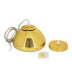 GloboStar® CRISTIN 00757 Μοντέρνο Κρεμαστό Φωτιστικό Ανάρτηση Μονόφωτο 1 x G4 Χρυσό Γυαλί - Μ18 x Π18 x Υ13cm - Image 8
