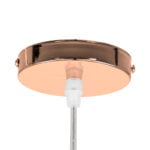 GloboStar® CRISTIN 00761 Μοντέρνο Κρεμαστό Φωτιστικό Ανάρτηση Μονόφωτο 1 x E27 IP20 Χάλκινο Γυαλί - Μ30 x Π30 x Υ19cm - Image 7
