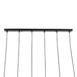 GloboStar® OLVERO 00776 Μοντέρνο Κρεμαστό Φωτιστικό Ράγα Πολύφωτο 6 x E27 IP20 Μαύρο & Χρυσό Μέταλλο - Μ110 x Π18 x Y130cm - Image 7