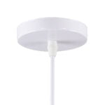 GloboStar® CUBE 00802 Μοντέρνο Κρεμαστό Φωτιστικό Πλέγμα Μονόφωτο 1 x E27 IP20 Λευκό Μέταλλο - Μ25 x Π25 x Υ25cm - Image 7