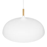 GloboStar® ZOE 00837 Μοντέρνο Κρεμαστό Φωτιστικό Οροφής Μονόφωτο 1 x E27 Λευκό Μεταλλικό Καμπάνα Φ60 x Υ35cm - Image 5