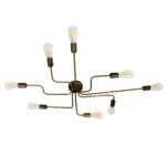 GloboStar® LIBERTA 00841 Μοντέρνο Φωτιστικό Οροφής Πλέγμα Πολύφωτο 8 x E27 IP20 Μπρούτζινο Μέταλλο - Μ102 x Π72 x Υ10.5cm - Image 4