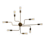 GloboStar® LIBERTA 00841 Μοντέρνο Φωτιστικό Οροφής Πλέγμα Πολύφωτο 8 x E27 IP20 Μπρούτζινο Μέταλλο - Μ102 x Π72 x Υ10.5cm - Image 5
