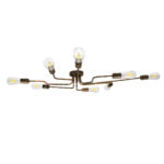 GloboStar® LIBERTA 00841 Μοντέρνο Φωτιστικό Οροφής Πλέγμα Πολύφωτο 8 x E27 IP20 Μπρούτζινο Μέταλλο - Μ102 x Π72 x Υ10.5cm - Image 6