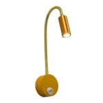 GloboStar® READING 00860 Μοντέρνο Μεταλλικό Φωτιστικό Τοίχου Απλίκα Reading Light CREE LED 3W 300lm 35° AC 85-265V Μονόφωτο Χρυσό με Ρυθμιζόμενο Σώμα Σπιράλ & Διακόπτη On / Off Θερμό Λευκό 2700K Μ6.5 x Π20 x Υ20cm - Image 3
