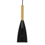 GloboStar® DILLON 00877 Μοντέρνο Κρεμαστό Φωτιστικό Καμπάνα Μονόφωτο 1 x E27 IP20 Μαύρο Μέταλλο - Μ11 x Π11 x Υ36cm - Image 2
