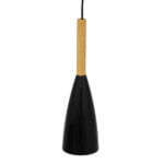 GloboStar® DILLON 00877 Μοντέρνο Κρεμαστό Φωτιστικό Καμπάνα Μονόφωτο 1 x E27 IP20 Μαύρο Μέταλλο - Μ11 x Π11 x Υ36cm - Image 3