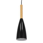 GloboStar® DILLON 00877 Μοντέρνο Κρεμαστό Φωτιστικό Καμπάνα Μονόφωτο 1 x E27 IP20 Μαύρο Μέταλλο - Μ11 x Π11 x Υ36cm - Image 4
