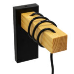 GloboStar® KELA 00880 Μοντέρνο Φωτιστικό Τοίχου Απλίκα Μονόφωτο Μαύρο Ξύλινο Μ6.5 x Π18 x Υ30cm - Image 6
