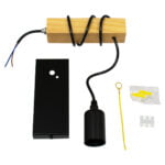 GloboStar® KELA 00880 Μοντέρνο Φωτιστικό Τοίχου Απλίκα Μονόφωτο Μαύρο Ξύλινο Μ6.5 x Π18 x Υ30cm - Image 8
