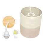 GloboStar® OASIS 00884 Μοντέρνο Φωτιστικό Τοίχου Απλίκα Μονόφωτο Μεταλλικό Μπεζ με Ξύλο Μ24 x Π18 x Υ32cm - Image 6