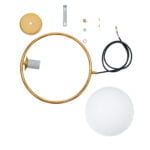 GloboStar® MADRID 00932 Μοντέρνο Κρεμαστό Φωτιστικό Μπάλα Μονόφωτο 1 x E27 IP20 Χρυσό Μέταλλο με Λευκό Γυαλί - Μ30 x Π20 x Υ30cm - Image 11