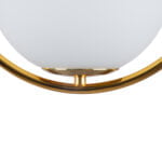 GloboStar® MADRID 00932 Μοντέρνο Κρεμαστό Φωτιστικό Μπάλα Μονόφωτο 1 x E27 IP20 Χρυσό Μέταλλο με Λευκό Γυαλί - Μ30 x Π20 x Υ30cm - Image 8