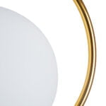 GloboStar® MADRID 00932 Μοντέρνο Κρεμαστό Φωτιστικό Μπάλα Μονόφωτο 1 x E27 IP20 Χρυσό Μέταλλο με Λευκό Γυαλί - Μ30 x Π20 x Υ30cm - Image 9
