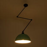 GloboStar® LOTUS GREEN 00936 Μοντέρνο Φωτιστικό Οροφής Μονόφωτο Ανοιχτό Πράσινο Ματ Μεταλλικό Καμπάνα Φ30 x Y21cm - Image 3