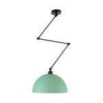 GloboStar® LOTUS GREEN 00936 Μοντέρνο Φωτιστικό Οροφής Μονόφωτο Ανοιχτό Πράσινο Ματ Μεταλλικό Καμπάνα Φ30 x Y21cm - Image 4