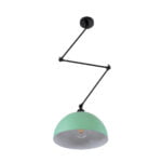 GloboStar® LOTUS GREEN 00936 Μοντέρνο Φωτιστικό Οροφής Μονόφωτο Ανοιχτό Πράσινο Ματ Μεταλλικό Καμπάνα Φ30 x Y21cm - Image 5