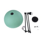 GloboStar® LOTUS GREEN 00936 Μοντέρνο Φωτιστικό Οροφής Μονόφωτο Ανοιχτό Πράσινο Ματ Μεταλλικό Καμπάνα Φ30 x Y21cm - Image 9