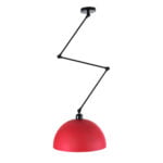 GloboStar® LOTUS 00938 Μοντέρνο Φωτιστικό Οροφής Καμπάνα Μονόφωτο 1 x E27 IP20 Κόκκινο, Μαύρο & Λευκό Μέταλλο - Μ30 x Π30 x Υ21cm - Image 6