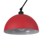 GloboStar® LOTUS 00938 Μοντέρνο Φωτιστικό Οροφής Καμπάνα Μονόφωτο 1 x E27 IP20 Κόκκινο, Μαύρο & Λευκό Μέταλλο - Μ30 x Π30 x Υ21cm - Image 7