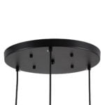 GloboStar® MONROE 00952 Μοντέρνο Κρεμαστό Φωτιστικό Μπάλα Τρίφωτο 3 x E27 IP20 Μαύρο Μέταλλο με Λευκό Γυαλί - Μ60 x Π60 x Υ50cm - Image 6
