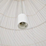 GloboStar® MALIBU 00965 Vintage Κρεμαστό Φωτιστικό Οροφής Μονόφωτο 1 x E27 Λευκό Ξύλινο Μπαμπού Φ100 x Y86cm - Image 7