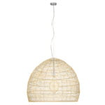 GloboStar® MALIBU 00974 Vintage Κρεμαστό Φωτιστικό Οροφής Μονόφωτο 1 x E27 Μπεζ Ξύλινο Μπαμπού Φ100 x Y86cm - Image 3