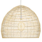 GloboStar® MALIBU 00974 Vintage Κρεμαστό Φωτιστικό Οροφής Μονόφωτο 1 x E27 Μπεζ Ξύλινο Μπαμπού Φ100 x Y86cm - Image 4