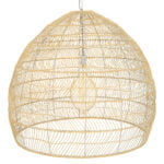 GloboStar® MALIBU 00974 Vintage Κρεμαστό Φωτιστικό Οροφής Μονόφωτο 1 x E27 Μπεζ Ξύλινο Μπαμπού Φ100 x Y86cm - Image 5