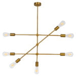 GloboStar® ESTHER 00993 Μοντέρνο Industrial Φωτιστικό Οροφής Πολύφωτο 7 x E27 Χρυσό Μεταλλικό Φ75 x Υ88cm - Image 6