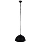 GloboStar® CHIME 01004 Μοντέρνο Κρεμαστό Φωτιστικό Οροφής Μονόφωτο Μαύρο Μεταλλικό Καμπάνα Φ30 x Y15cm - Image 2